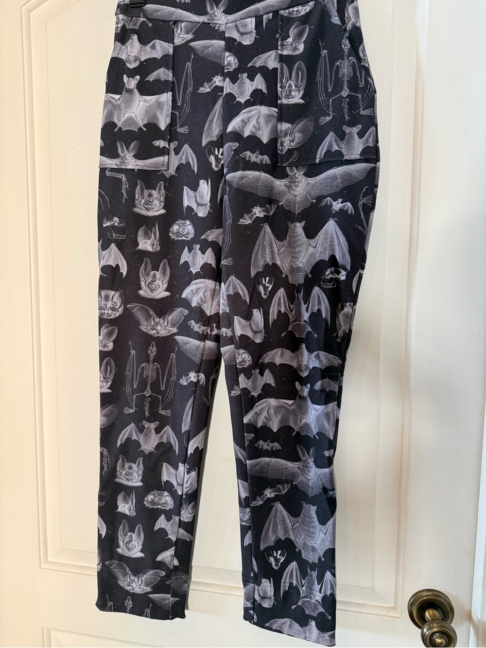 Blackmilk Black & Gray Bat Skull Print Leggings